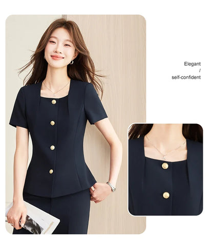 Fashionable professional women's clothing, two-piece jacket+pants, exquisite elegant, 2026 spring/summer new collection