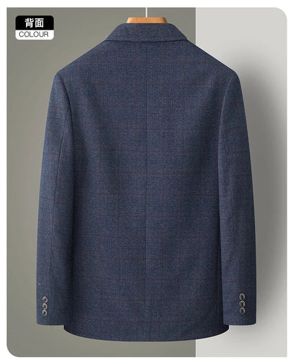 Men's Casual Loose Fit Blazer 13 Colors All-Season Plaid Suit Jacket for Men