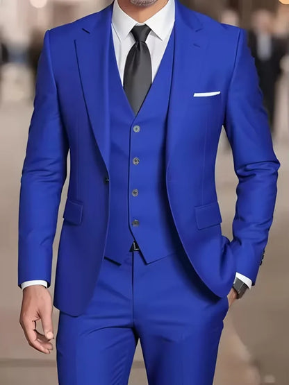 3 Piece Khaki Groom Tuxedo Men Suits for Wedding Business Notch Lapel Blazer Costume Homme Party Suits(Jacket+Vest+Pants)