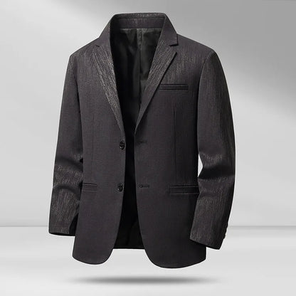 Men's Light Business Casual Blazer | 3D Tailored Anti-Wrinkle Polyester Suit Jacket | Slim Fit, Easy Care, Windproof