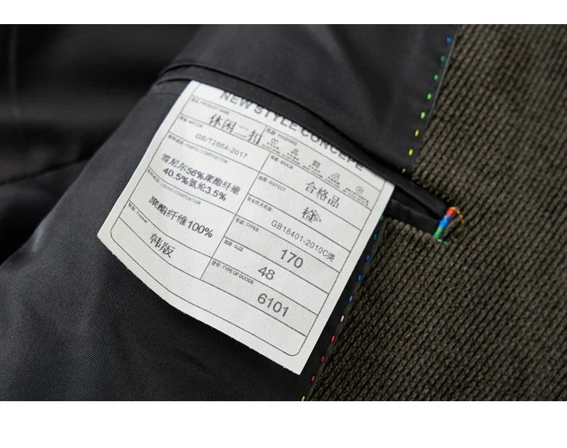 High Quality Fashion Handsome Business Leisure Autumn and Winter New Suit Thick Material Suit Jacket  Blazer Masculino Slim Fit