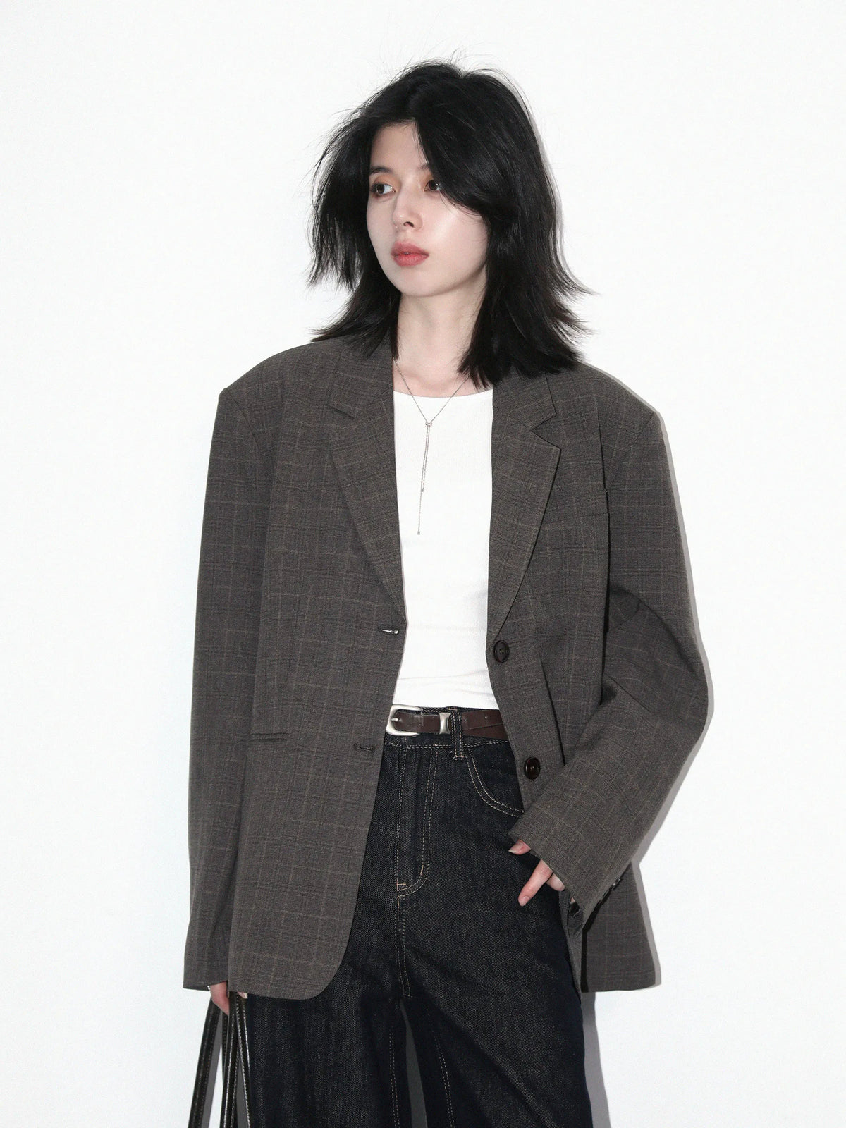 New Women Blazers Single-breasted Loose Casual Retro Striped Office Ladies Suit Jacket Female Coat Spring Autumn 2026
