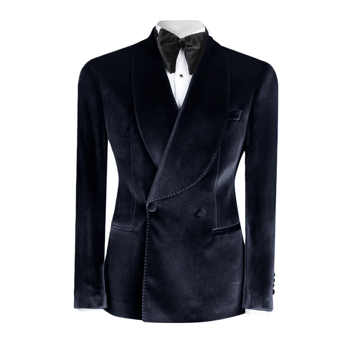 Formal Velvet Men's Suits Blazer Double Breasted Jacket 1 Piece Elegant Slim Fit Male Clothing Wedding Men Business Casual Coats