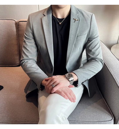 Men's Blazer Suit Jacket – Smart Casual & Business Style – 1 or 2 Button – Wedding & Party