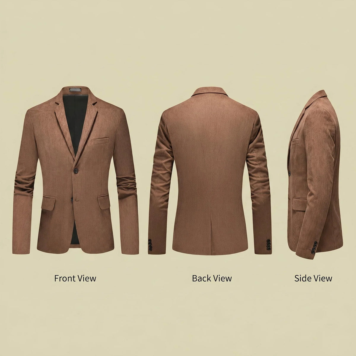 Corduroy Men's Casual Blazer Formal Men's Jacket Brown Coats Men Outwear Suit Blazer for Man Men Single Breasted Suit New