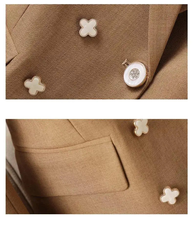 2024 Fashion Women's Blazers Autumn New Coats Jackets Long Sleeve Single Button Casual Outerwears Female Clothing Coat