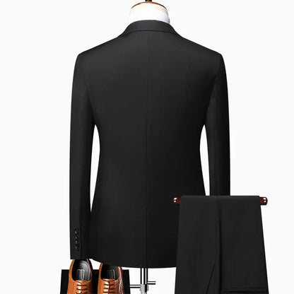 Men's 3-Piece Suit – Slim Fit Blazer Vest Pants Set for Business, Wedding & Casual Wear