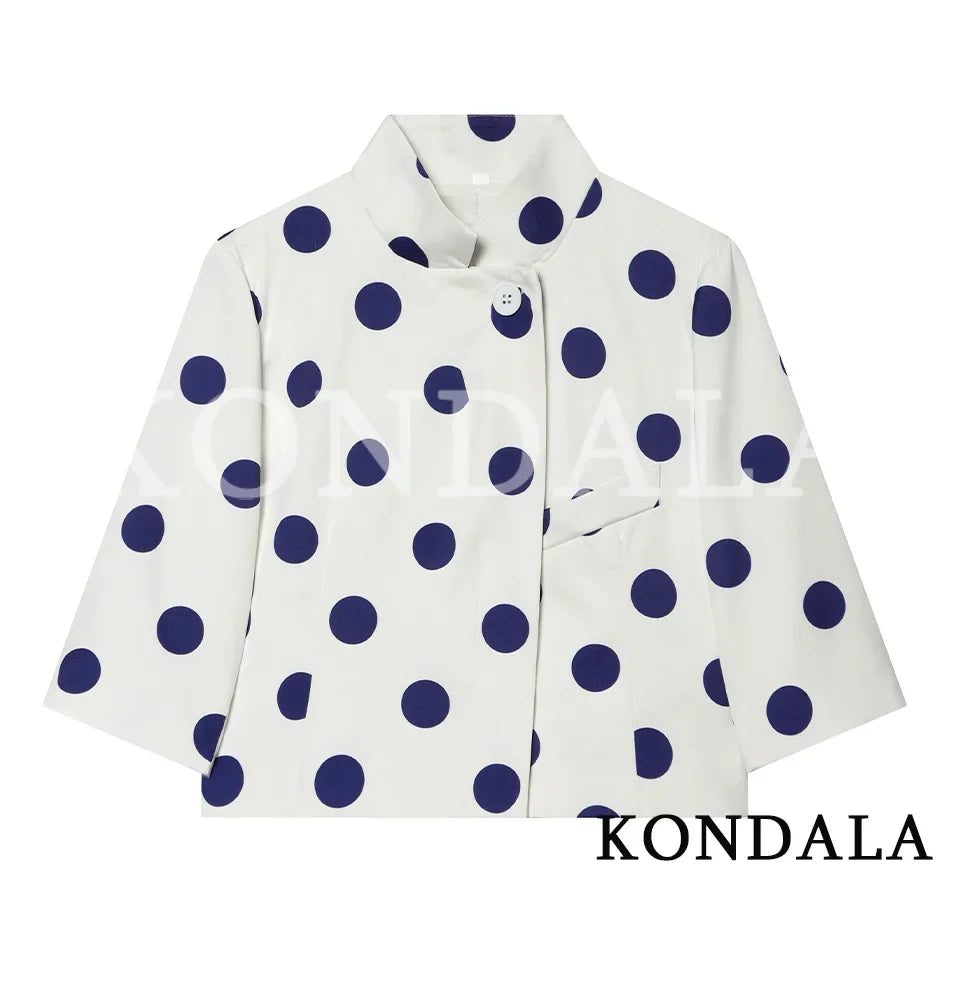 Commute Short Sleeve Blazer Women Summer Elegant Stand-up Collar Short Blazer New 2026 Trendy High Street Casual Blazer