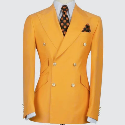 Wedding Men's Tuxedo Jacket Bridegroom Business Groom Wear Formal Party Prom Blazer Double Breasted Peak Lapel XS-6XL One Coat