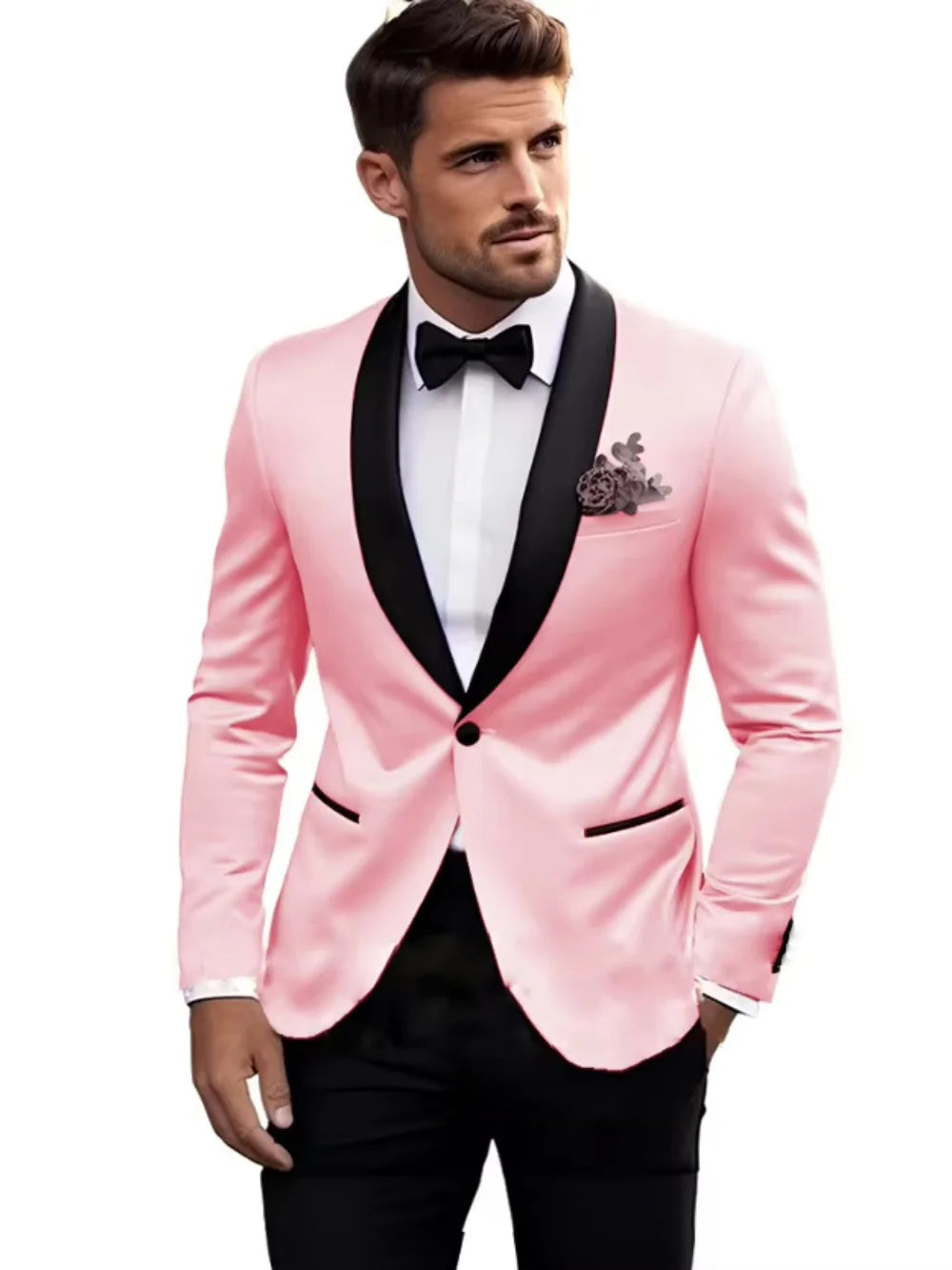 Premium Handsome Men's Suits 2 Pieces Jacket Pants Wedding Groom Sets Classy High Quality Suit Set For Man Business Outfit