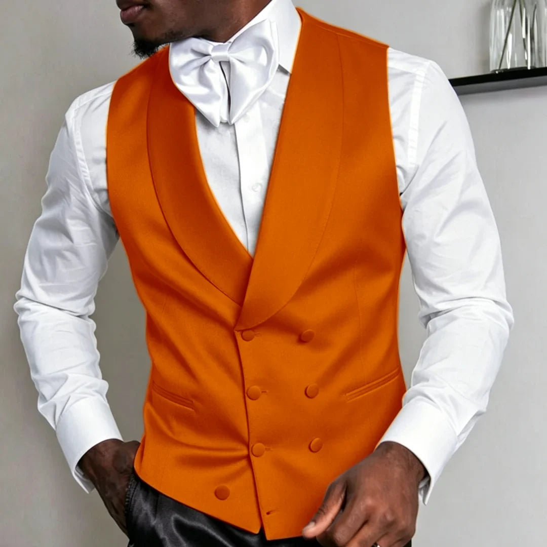 Men's Double Breasted Suit Vest for Wedding & Formal Occasions
