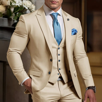 Formal Men's Suit 3 Piece Suit Wedding Tuxedo Groom Custom Outfit Party Elegant Suit for Best Man XS-5XL