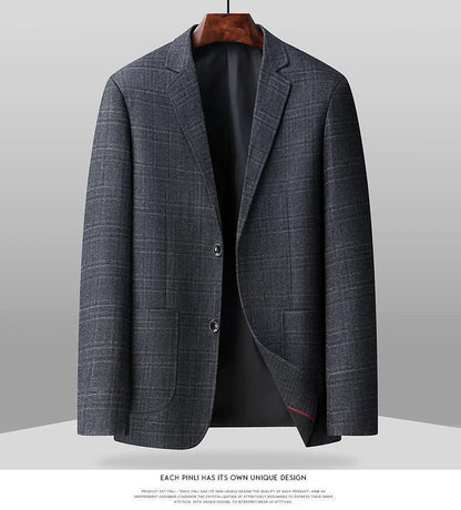 Blazer's New Outdoor Men's Fashion, Sporty and Slimming British Style Business Gentleman's Versatile Wedding Checkered Blazer