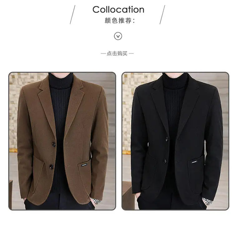 Blazer  New Stylish and Slimming Middle-aged Business Casual Solid-color Wedding Banquet Host Men Outdoor Performance Blazer