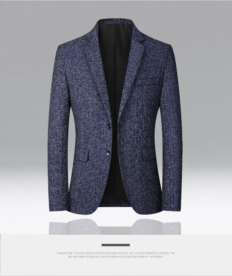 High Quality Men's Blazer Spring Non Ironing Solid Suit Jacket Business Casual Blazer Men Clothing Wedding Suit Jackets A5FX102