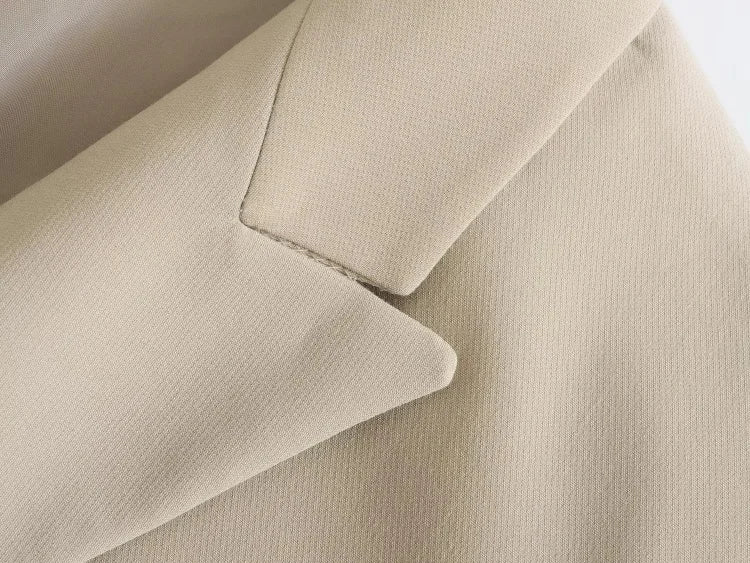 Women Double Breasted Blazer Elegant Office Lady Suit Jacket Oversized Casual Long Sleeve Blazer Spring Autumn Outerwear