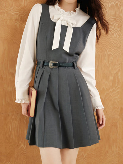Plus Size Dark Gray Blazer Skirt Suit Office Outfit 2024 Autumn New Design Lapel Elegant Dress Skirt Female Suit（No Belt）