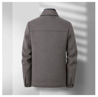 Men's Double-Faced Woolen Zipper Jacket Autumn Winter 50% Wool Removable Inner Vest Mid-Youth Fashionable Woolen Top