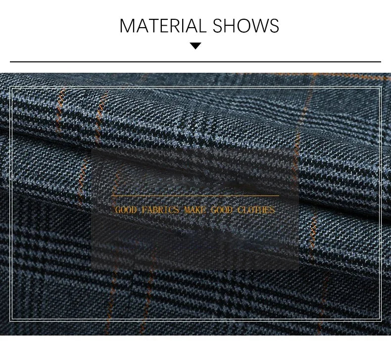 Brand 2026 Spring Stripe Suits Men 2 Button Autumn Business Elegant Man Jacket  Fashion New in Suits Blazers Men