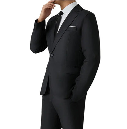 Men's Slim Fit Suit Set – Smart Casual Blazer and Pants for Business, Wedding & Formal Occasions