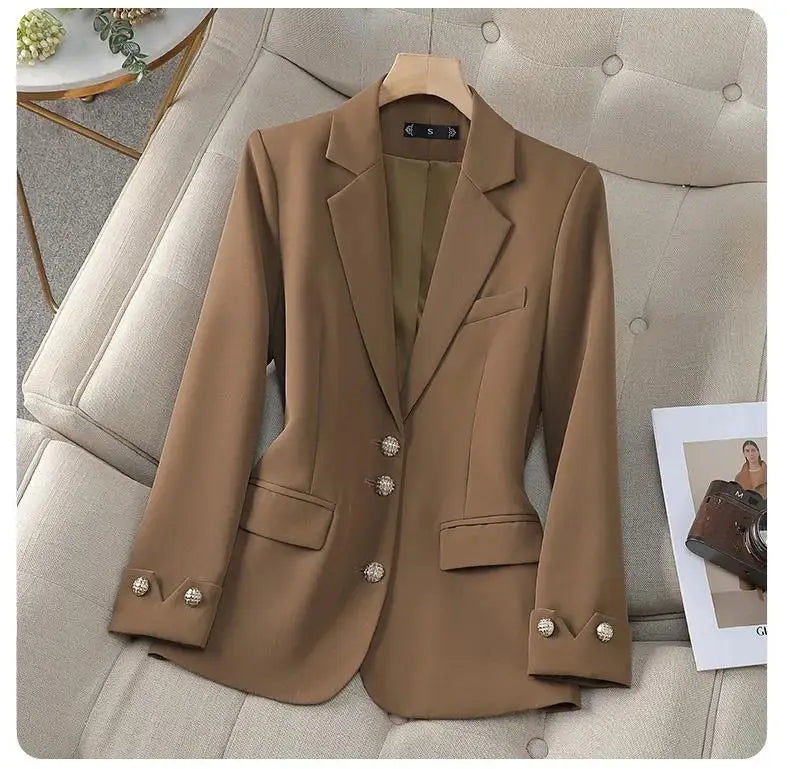 Spring Women's Outerwears Elegant Chic Single Breasted Blazers Femimino New In Coats Jackets Plus Size Veste Femme Casual