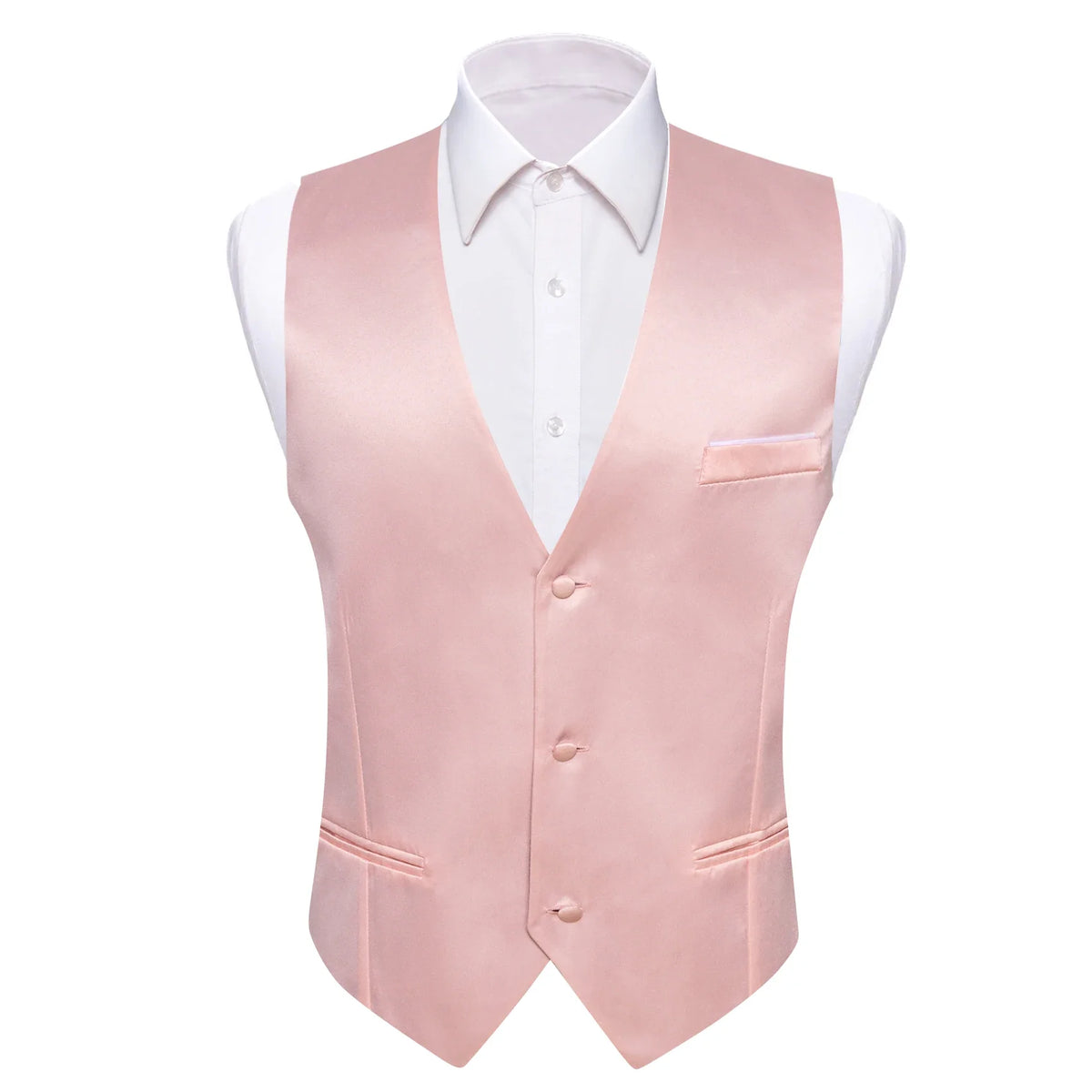 Men's Satin Vest Slim Fit Single-Breasted Waistcoat for Weddings and Formal Occasions