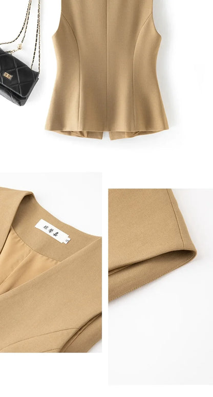 Women's Vest 2026 Spring Autumn Sleeveless Short Jacket New Commuter Versatile Female Waistcoat Tops Outerwear Chaleco Mujer