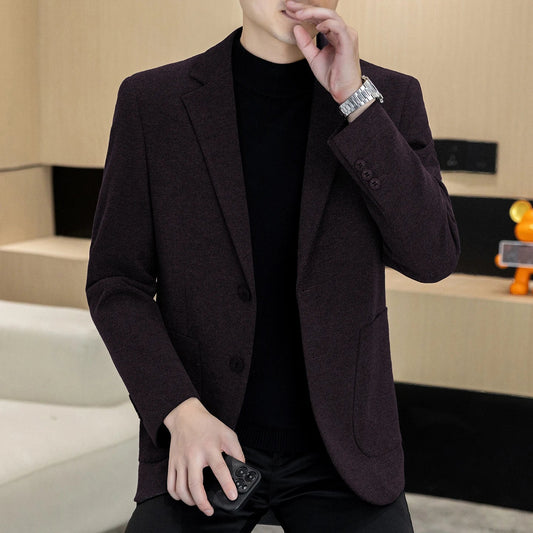 Men's Smart Casual Blazer – Single Breasted Suit Jacket for Business & Daily Wear