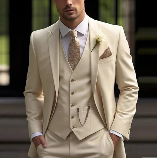 Wedding Tuxedos One Button Blazer Groomsmen Shawl Lapel Men Suits Slim fit Groom Wedding/Prom Man Blazer Jacket Pants Vest