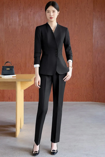 Fashionable professional women's clothing, high-quality two-piece pants + blazer. Exquisite and elegant. New 2025