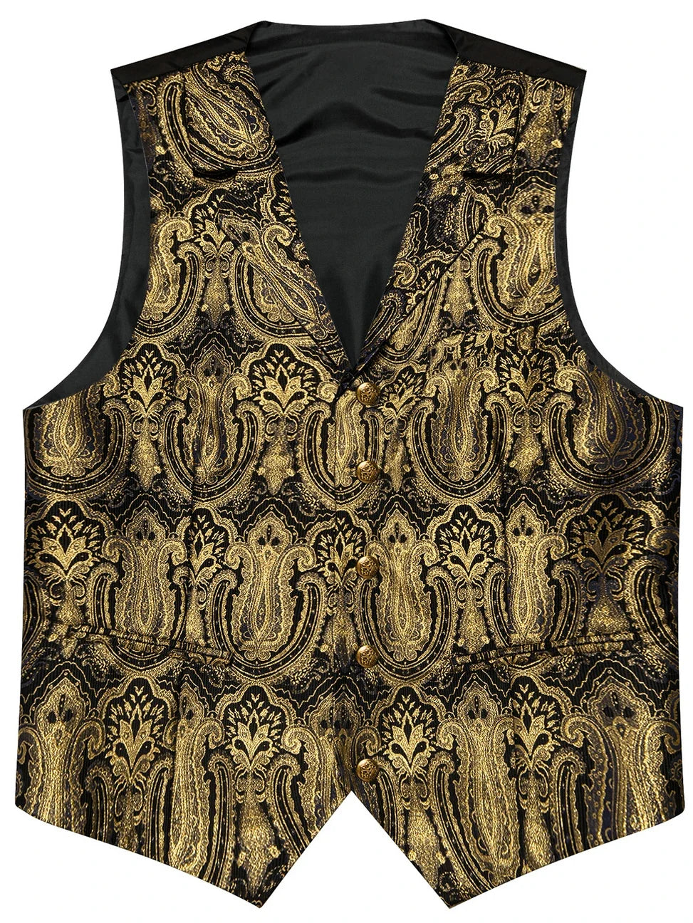 Men's Jacquard Paisley Vest with Bowtie – Formal Wedding & Tuxedo Waistcoat