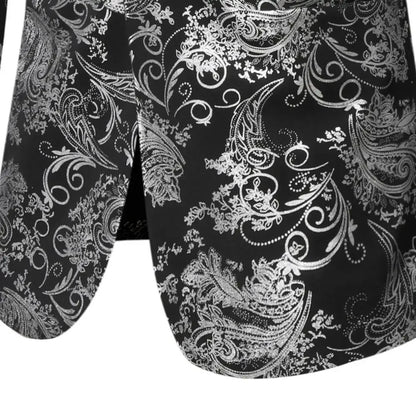 Blazer Mens Jacket Fashion Business Handsome British Style Casual Slim-fit Print Wedding Work Hot Chick At The Bar  Blazers