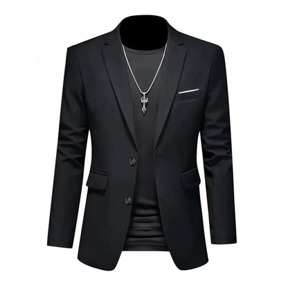 Men's Slim Fit Blazer Single Button Formal Wedding Tuxedo Jacket