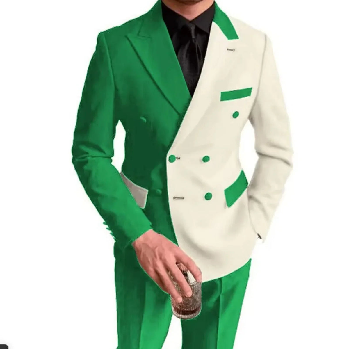 Costumes élégants de mariage/affaires, 2 pièces, coupe ajustée, blazer croisé, costumes de garçons d'honneur, tenues formelles pour hommes (veste + pantalon)