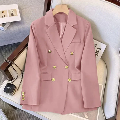 Slim Fit Women's Office Blazer High-End Casual Korean Fashion Spring Autumn New Loose Blazers Temperament Coats for Women