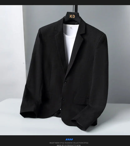 Blazer: A Fashionable Outdoor Men's Travel Gentleman's Versatile Solid-color Trend Leader for Casual and Breathable Wear. Blazer