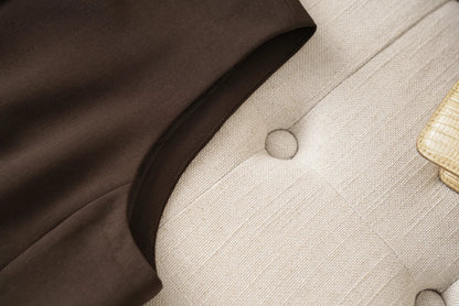 Fashionable Round Neck Sleeveless Suit Vest for Women Spring and Autum Single-Breasted Short Vest Elegant Women's Top Outer Wear