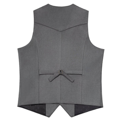 Men's Vest Slim Fit Suede Leather Waistcoat for Business and Banquet