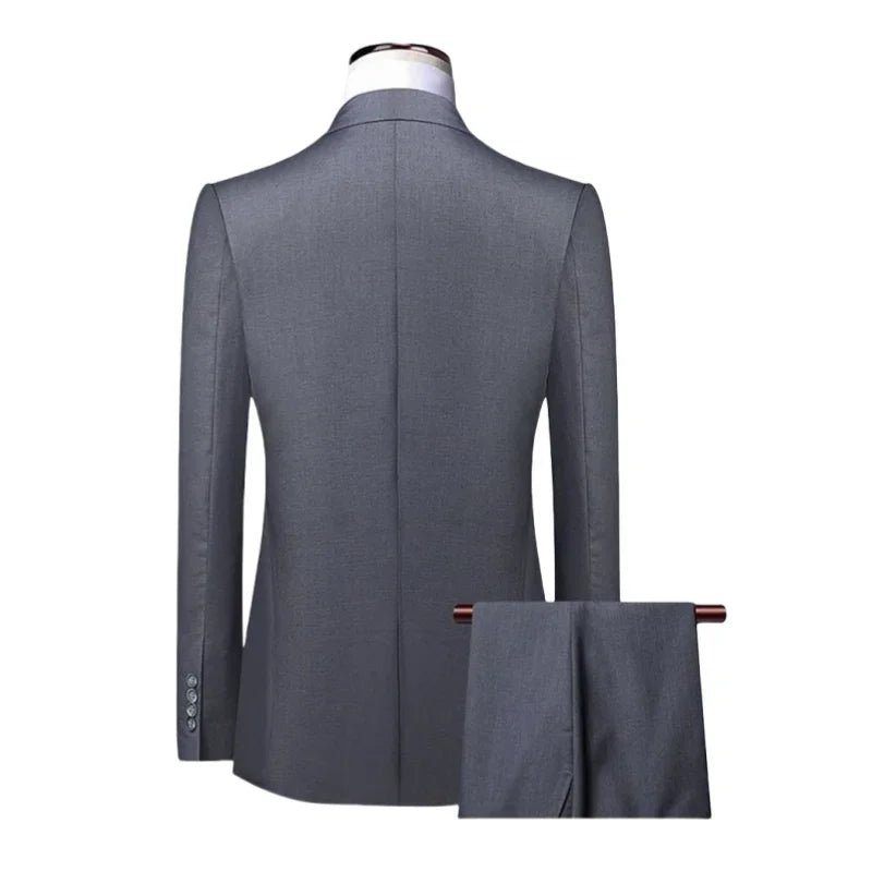 Men's Slim Fit Suit Set Blazer and Pants for Business Casual Wedding and Formal Occasions