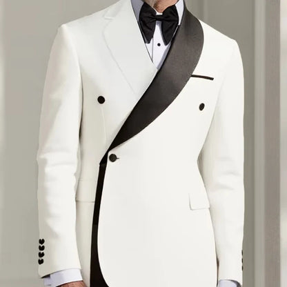 Luxury Elegant Men's 1 Piece Slim Fit Suit Blazer Tailcoat White Wedding Business Ball Gift For Husband