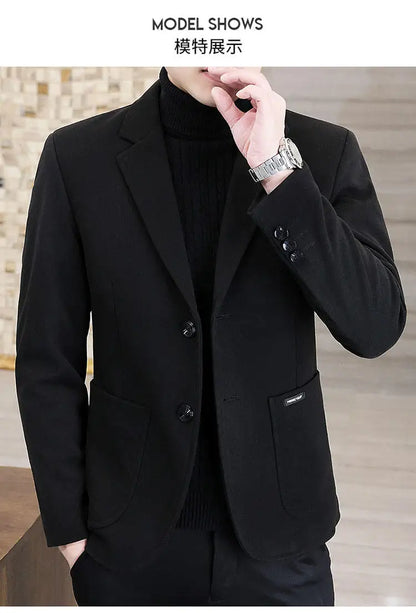 Blazer  New Stylish and Slimming Middle-aged Business Casual Solid-color Wedding Banquet Host Men Outdoor Performance Blazer