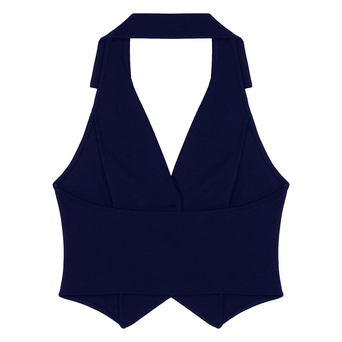 Elegant Women's Halter Vests Sleeveless Suits Waistcoat Mujer OL Office Ladies Crop Top for Business Commuting Formal Clothes