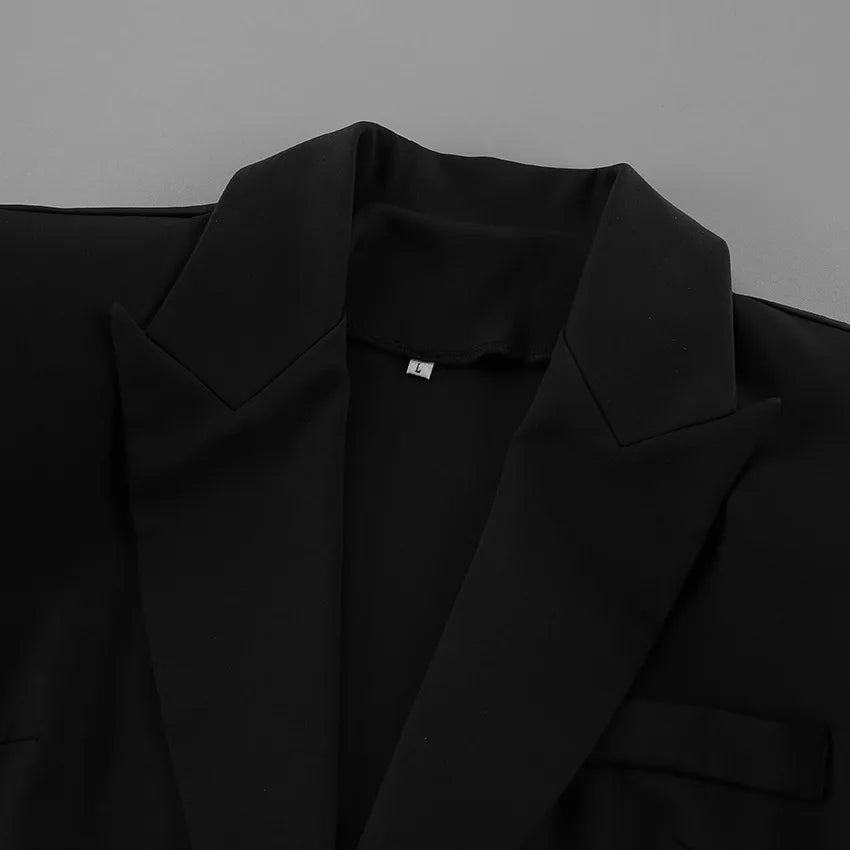 Fall,Winter,European,Clothes,Black suit,Coat,Chic,Sexy,Patchwork,Lace,Pocket,Women,Tops,Long Sleeve,Hot,Jacket,2026,New,6717001