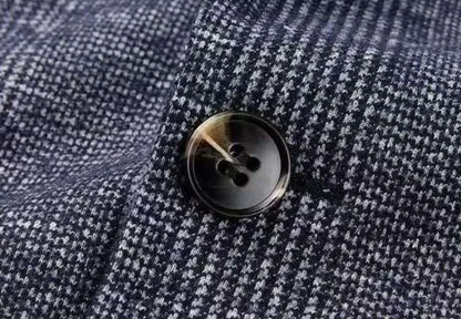 Wool Blend Classic Fashion Patterned Tweed Single-Breasted Blazer Jacket