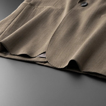 Spring and Autumn Men's British Naples suit, no perm, solid color, wedding, business, work, versatile, simple, high-end suit