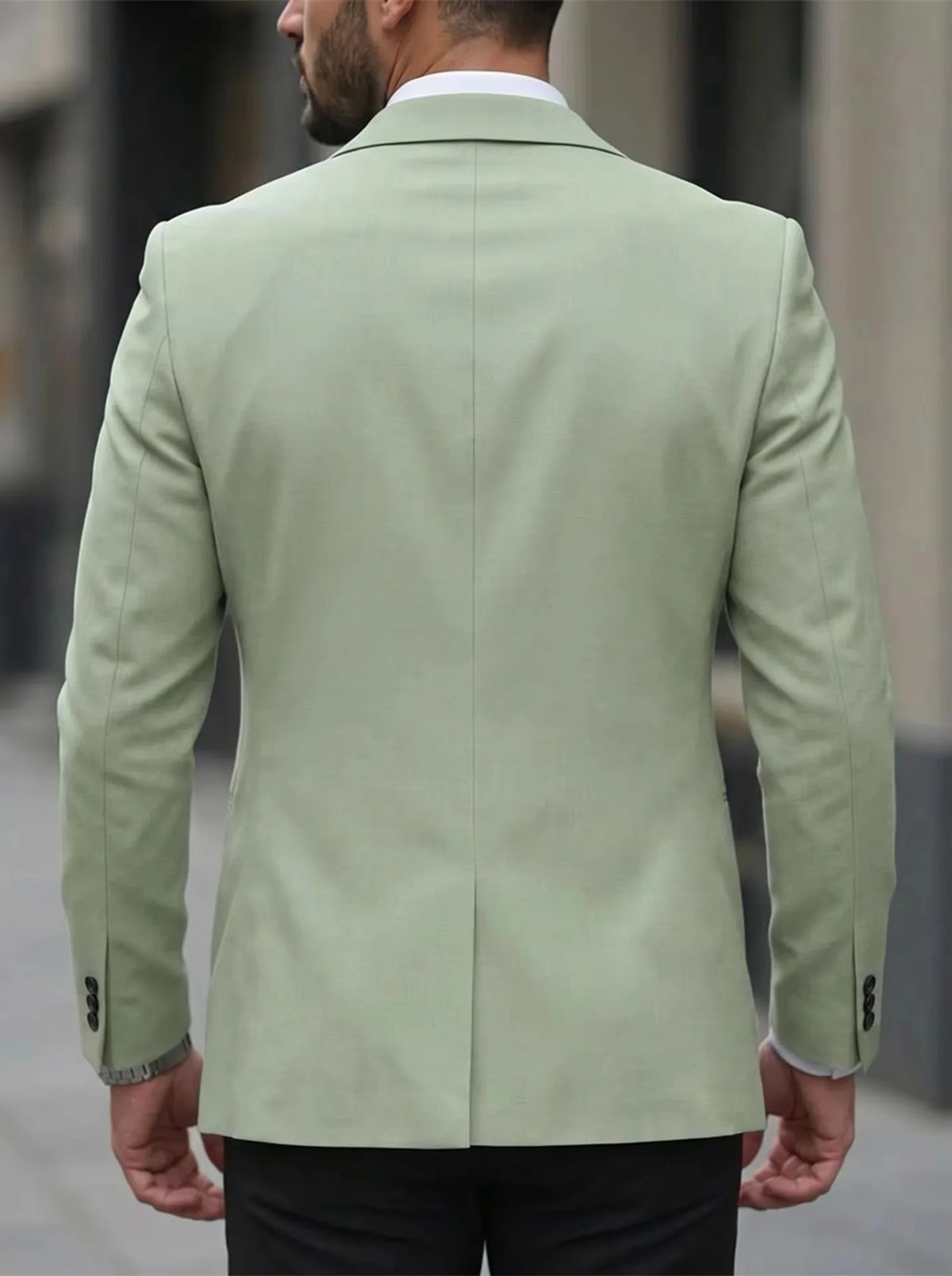 Sage Green Suits Blazer for Men Slim Fit Notch Lapel Single Breasted Men Suit Jacket 1 Piece Italian Style Fashion Male Coat