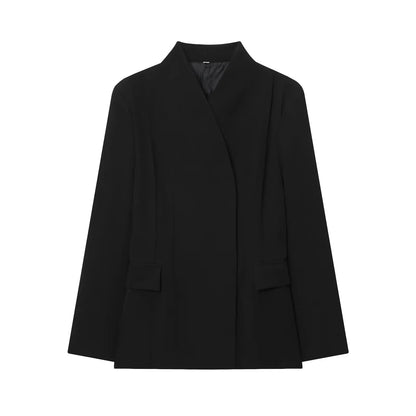 Elegant Blazer Women's Commute Blazer Coat 2026 Spring Fall Minimalist Office Lady Party Basic Dinner Slim-Waist Blazer