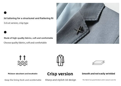 2026 Blazer Lightweight High-end Men's Fashionable Business Outdoor Travel Youthful Wedding Hosting Casual Korean Style Blazer