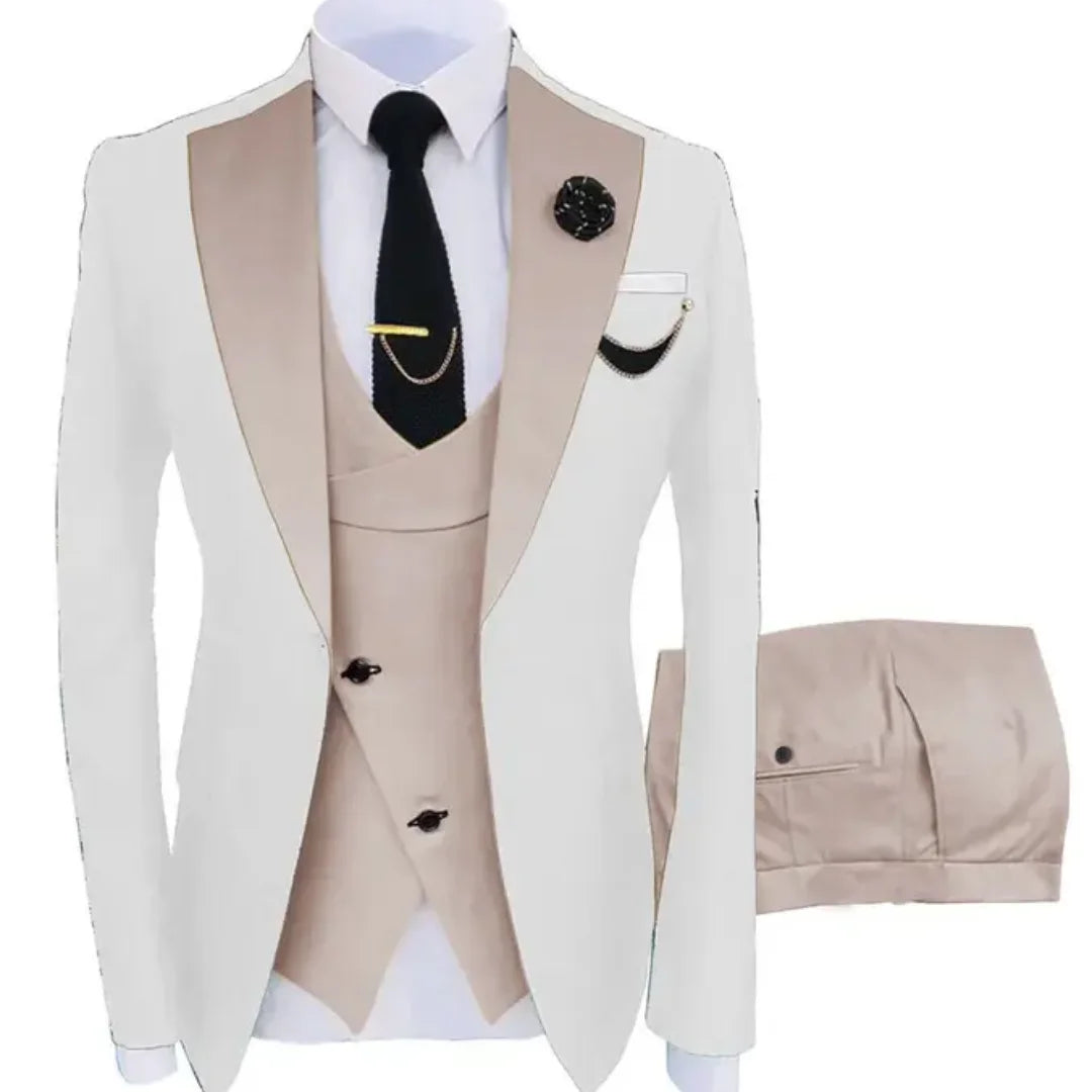 3 Pièces Manteau Homme Affaires Formel Slim Fit Costume Pour Homme Ensemble Fête Gilet Pantalon Mariage Blazer Vert Homme Terno Masculino