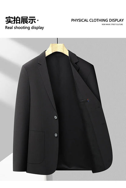 2025 Blazer Men's Fashion Gentleman Business Slimming Trend British Style Performance, Banquet Hosting, Casual Wedding Blazer
